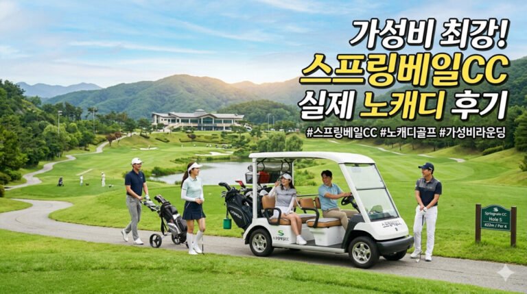 스프링베일CC 가성비 최강 노캐디 골프장 소개