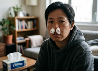 20년간 찾은 최고의 비법 – 코에 휴지 꽂기